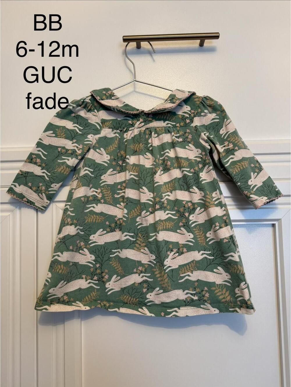 Baby Boden Dress with Rabbit Print 6-12 Months